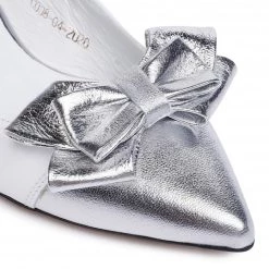 R.Polański Chaussures Basses R.POLAŃSKI - 1008 Biały Lico/Srebrny Blanc, Argent -R.Polański Soldes Magasin 0000207428041 5