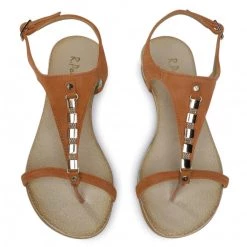 R.Polański Mules Et Sandales Sandales R.POLAŃSKI - 0826 Brick Zamsz Marron -R.Polański Soldes Magasin 0000207428126 5 1