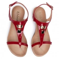 R.Polański Mules Et Sandales Sandales R.POLAŃSKI - 1100 Czerwony Lakier Rouge 10 R.Polański Mules Et Sandales Sandales R.POLAŃSKI - 1100 Czerwony Lakier Rouge -R.Polański Soldes Magasin 0000207443150 06 ts