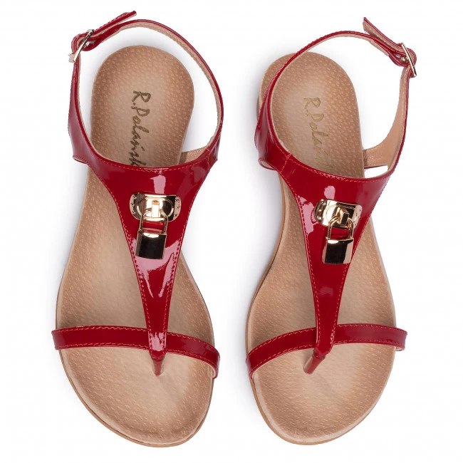 R.Polański Mules Et Sandales Sandales R.POLAŃSKI - 1100 Czerwony Lakier Rouge 5 R.Polański Mules Et Sandales Sandales R.POLAŃSKI - 1100 Czerwony Lakier Rouge – Image 5