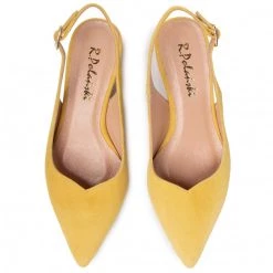 R.Polański Mules Et Sandales Sandales R.POLAŃSKI - 1120 Żółty Zamsz Jaune -R.Polański Soldes Magasin 0000207499119 04 wj