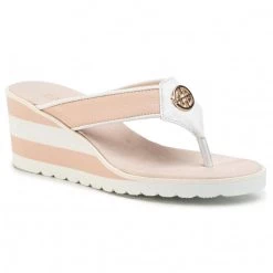 R.Polański Mules Et Sandales Tongs R.POLAŃSKI - 1130 Biały/Różowy Rose