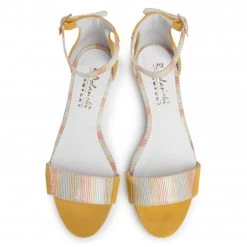 R.Polański Mules Et Sandales Sandales R.POLAŃSKI - 1131 Żółty/Paski Comfort Jaune -R.Polański Soldes Magasin 0000207523685 04 mg