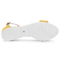 R.Polański Mules Et Sandales Sandales R.POLAŃSKI - 1131 Żółty/Paski Comfort Jaune -R.Polański Soldes Magasin 0000207523685 05 mg