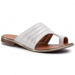 R.Polański Mules Et Sandales Tongs R.POLAŃSKI - 1144 Złoty Przecierany Blanc, Or