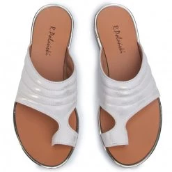 R.Polański Mules Et Sandales Tongs R.POLAŃSKI - 1144 Złoty Przecierany Blanc, Or -R.Polański Soldes Magasin 0000207524651 05 sw