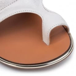 R.Polański Mules Et Sandales Tongs R.POLAŃSKI - 1144 Złoty Przecierany Blanc, Or -R.Polański Soldes Magasin 0000207524651 06 sw