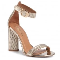 R.Polański Mules Et Sandales Sandales R.POLAŃSKI - 0876 Złota Plecionka Or