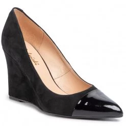 R.Polański Chaussures Basses R.POLAŃSKI - 1151 Czarny Zamsz/Czarny Lakier Noir