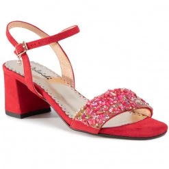 R.Polański Mules Et Sandales Sandales R.POLAŃSKI - 1123 Czerwony Zamsz Rouge