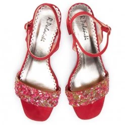 R.Polański Mules Et Sandales Sandales R.POLAŃSKI - 1123 Czerwony Zamsz Rouge -R.Polański Soldes Magasin 0000207570115 04 ki