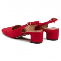 R.Polański Mules Et Sandales Sandales R.POLAŃSKI - 1120 Czerwony Zamsz Rouge -R.Polański Soldes Magasin 0000207573017 03 pa