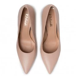 R.Polański Chaussures Basses Talons Aiguilles R.POLAŃSKI - 1042 Beżowa Plecionka Beige -R.Polański Soldes Magasin 0000207578876 04 mg