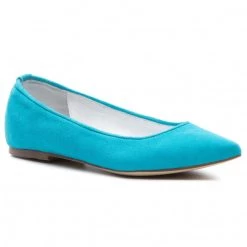 R.Polański Chaussures Basses Ballerines R.POLAŃSKI - 0727 Turkus Zamsz Bleu