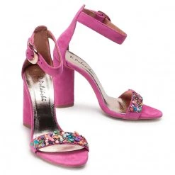 R.Polański Mules Et Sandales Sandales R.POLAŃSKI - 1155 Magnolia Zamsz Rose -R.Polański Soldes Magasin 0000207613591 04 rz