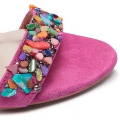 R.Polański Mules Et Sandales Sandales R.POLAŃSKI - 1155 Magnolia Zamsz Rose -R.Polański Soldes Magasin 0000207613591 06 rz