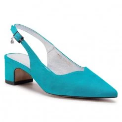 R.Polański Mules Et Sandales Sandales R.POLAŃSKI - 1120 Turkus Zamsz Bleu