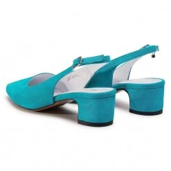 R.Polański Mules Et Sandales Sandales R.POLAŃSKI - 1120 Turkus Zamsz Bleu -R.Polański Soldes Magasin 0000207626843 03 rz