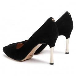 R.Polański Chaussures Basses Talons Aiguilles R.POLAŃSKI - 0982 Czarny Zamsz 1 Noir -R.Polański Soldes Magasin 0000207703384 02 rz