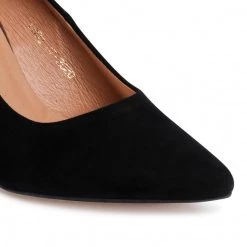 R.Polański Chaussures Basses Talons Aiguilles R.POLAŃSKI - 0982 Czarny Zamsz 1 Noir -R.Polański Soldes Magasin 0000207703384 05 rz