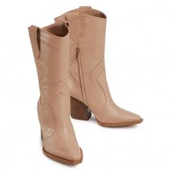 R.Polański Bottes Et Autres Bottes R.POLAŃSKI - 0994 Camel Lico Crocco Beige -R.Polański Soldes Magasin 0000207768727 03 rz