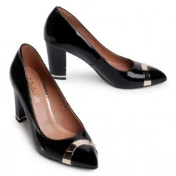 R.Polański Chaussures Basses R.POLAŃSKI - 1111 Czarny Lakier Noir -R.Polański Soldes Magasin 0000207778023 05 rz