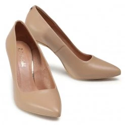 R.Polański Chaussures Basses Talons Aiguilles R.POLAŃSKI - 0982 Camel Lico Beige -R.Polański Soldes Magasin 0000207789784 04 rz