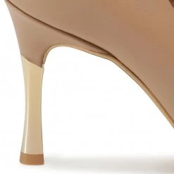 R.Polański Chaussures Basses Talons Aiguilles R.POLAŃSKI - 0982 Camel Lico Beige -R.Polański Soldes Magasin 0000207789784 06 rz