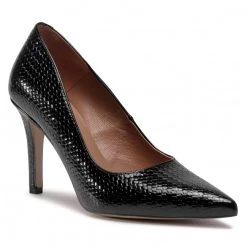 R.Polański Chaussures Basses Talons Aiguilles R.POLAŃSKI - 1042 Czarny Lakier/Plecionka Noir