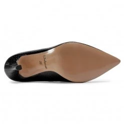 R.Polański Chaussures Basses Talons Aiguilles R.POLAŃSKI - 1042 Czarny Lakier/Plecionka Noir -R.Polański Soldes Magasin 0000207798144 03 rz