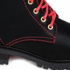 R.Polański Bottes Et Autres Bottes De Randonnée R.POLAŃSKI - 1170 Tajfun/Czerwony Noir -R.Polański Soldes Magasin 0000207798229 04 rz