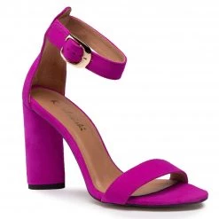 R.Polański Mules Et Sandales Sandales R.POLAŃSKI - 0876 Fuksja Zamsz Rose