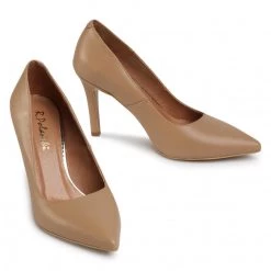 R.Polański Chaussures Basses Talons Aiguilles R.POLAŃSKI - 1042 Camel Lico Beige -R.Polański Soldes Magasin 0000207812178 03 rz