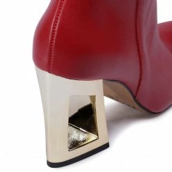 R.Polański Bottes Et Autres Bottines R.POLAŃSKI - 0895 Czerwony Lico Rouge -R.Polański Soldes Magasin 0000207812406 04 rz