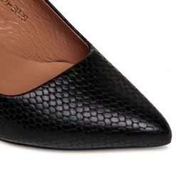 R.Polański Chaussures Basses Talons Aiguilles R.POLAŃSKI - 0760/A Czarna Plecionka Noir -R.Polański Soldes Magasin 0000207844018 06 rz