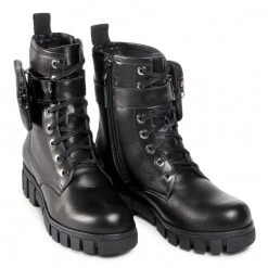 R.Polański Bottes Et Autres Bottines R.POLAŃSKI - 1191 Czarna Seta Noir -R.Polański Soldes Magasin 0000207859845 06 rz