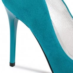 R.Polański Chaussures Basses Talons Aiguilles R.POLAŃSKI - A-001 Turkus Zamsz Bleu -R.Polański Soldes Magasin 0000207883611 06 rz 1