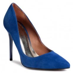 R.Polański Chaussures Basses Talons Aiguilles R.POLAŃSKI - A-001 Chaber Zamsz Bleu