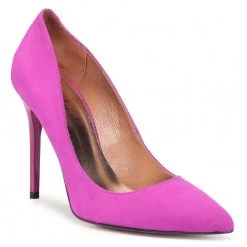 R.Polański Chaussures Basses Talons Aiguilles R.POLAŃSKI - A-001 Fuksja Zamsz Rose