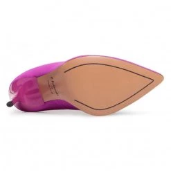 R.Polański Chaussures Basses Talons Aiguilles R.POLAŃSKI - A-001 Fuksja Zamsz Rose -R.Polański Soldes Magasin 0000207904781 05 rz