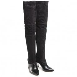 R.Polański Bottes Et Autres Cuissardes R.POLAŃSKI - 1220 Czarny Lico/Czarny Zamsz Noir -R.Polański Soldes Magasin 0000208063616 04 pl