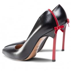 R.Polański Chaussures Basses Talons Aiguilles R.POLAŃSKI - 1223 Czarny Lico Czerwony Noir -R.Polański Soldes Magasin 0000208123631 02 mk