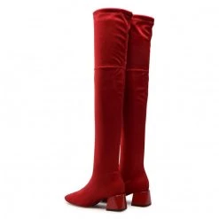 R.Polański Bottes Et Autres Cuissardes R.POLAŃSKI - 1185 Czerwony Zamsz Rouge -R.Polański Soldes Magasin 0000208128766 02 rz