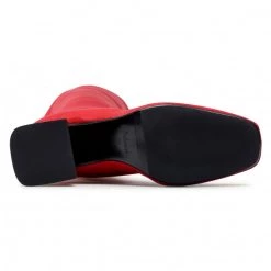 R.Polański Bottes Et Autres Cuissardes R.POLAŃSKI - 1185 Czerwony Zamsz Rouge -R.Polański Soldes Magasin 0000208128766 04 rz