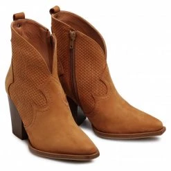 R.Polański Bottes Et Autres Bottines R.POLAŃSKI - 1228 Rudy C Nubuk Plecionka Marron -R.Polański Soldes Magasin 0000208137102 03 rz