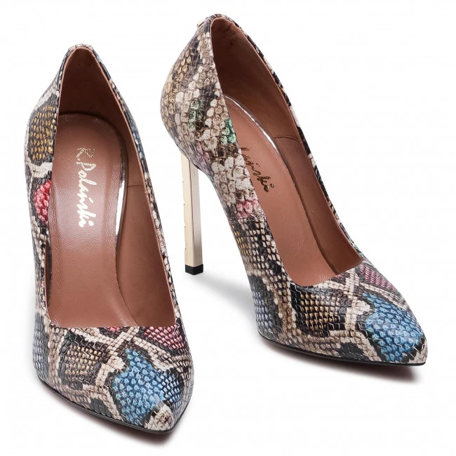 R.Polański Chaussures Basses Talons Aiguilles R.POLAŃSKI - 0808 Multicolor Snake Marron, Multicolore 5 R.Polański Chaussures Basses Talons Aiguilles R.POLAŃSKI - 0808 Multicolor Snake Marron, Multicolore – Image 5