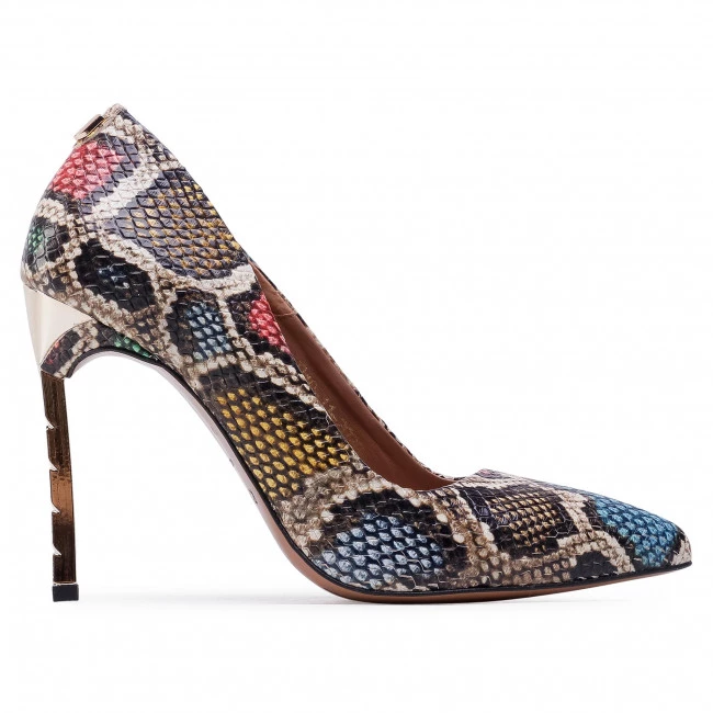 R.Polański Chaussures Basses Talons Aiguilles R.POLAŃSKI - 0808 Multicolor Snake Marron, Multicolore 2 R.Polański Chaussures Basses Talons Aiguilles R.POLAŃSKI - 0808 Multicolor Snake Marron, Multicolore – Image 2