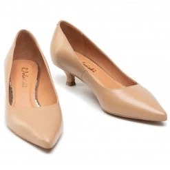 R.Polański Chaussures Basses Talons Aiguilles R.POLAŃSKI - 1087 Camel Lico Beige -R.Polański Soldes Magasin 0000208242509 06 ki