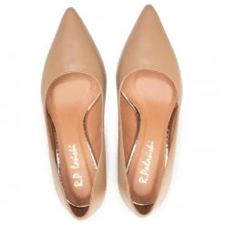 R.Polański Chaussures Basses Talons Aiguilles R.POLAŃSKI - 1087 Camel Lico Beige -R.Polański Soldes Magasin 0000208242509 07 ki