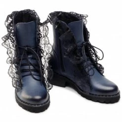 R.Polański Bottes Et Autres Bottines R.POLAŃSKI - 0890 Granatowy Rustik Bleu Marine -R.Polański Soldes Magasin 0000208344173 05 ki